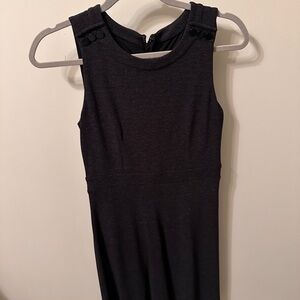 LOFT Black Sleeveless Midi Dress